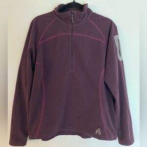 Eddie Bauer- First Ascent Mountaineering Purple Quarter-Zip Pullover